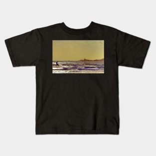 KITE SURFERS FLY TO LLANDDWYN ISLAND Kids T-Shirt